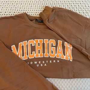 Michigan Brown Crewneck